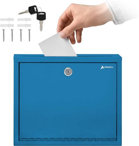 adir deluxe steel drop box|Amazon.com : Adir Metal Suggestion Box with Lock and Slot, .